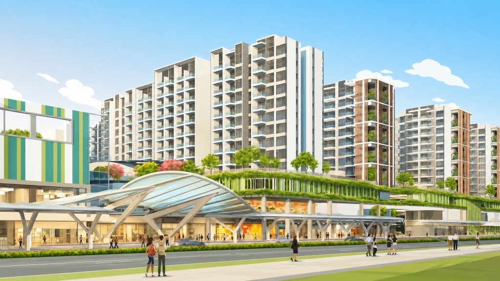 North Park Residences towers and the mall frontage
