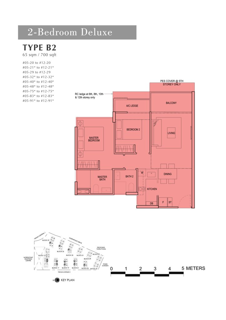 North Park Residences floor plan 700 sqft Type B2