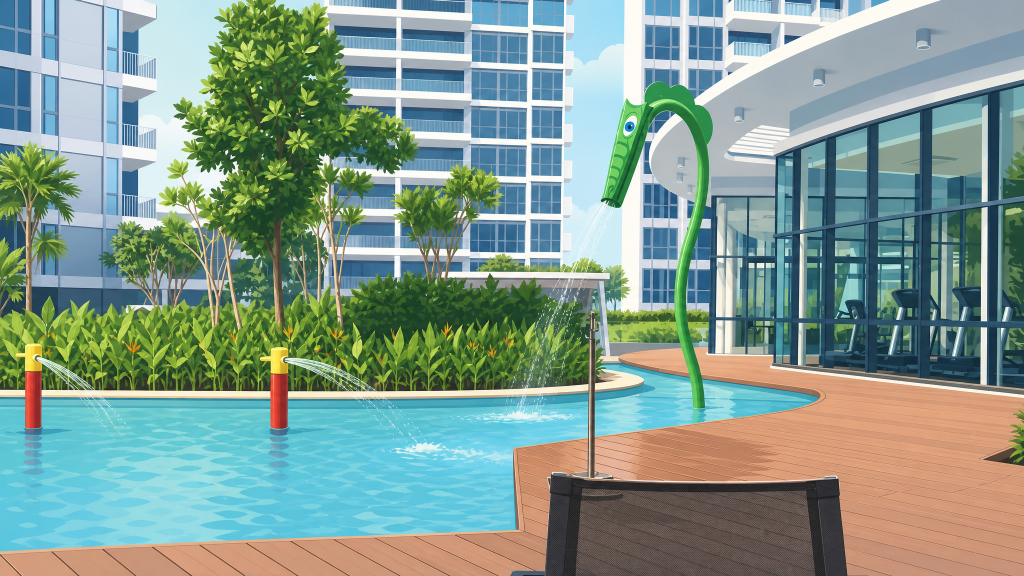Parc Centros children's water play area