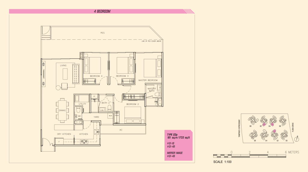 Parc Olympia floor plan 1,733 sqft Type D3p