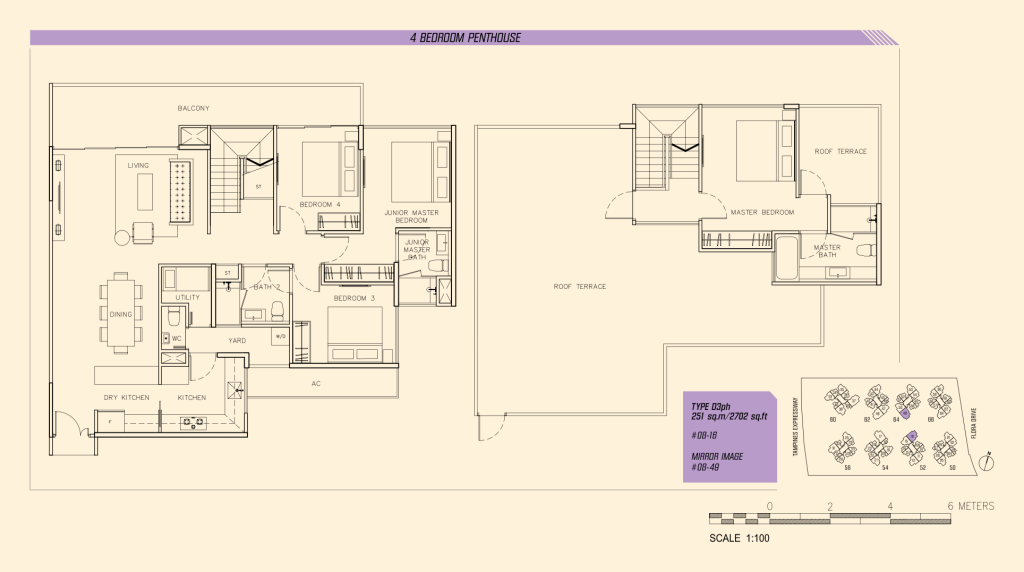 Parc Olympia floor plan 2,702 sqft Type D3ph
