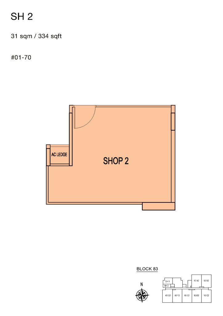 Parc Rosewood floor plan 334 sqft Type SH 2