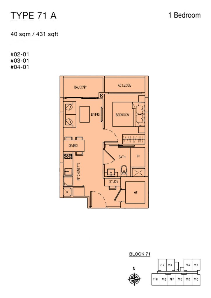Parc Rosewood floor plan 581 sqft Type TYPE _A