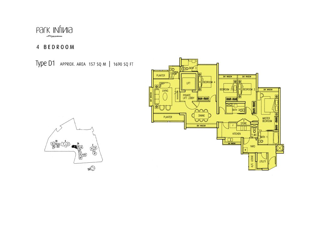 Park Infinia at Wee Nam floor plan 1,690 sqft Type D1