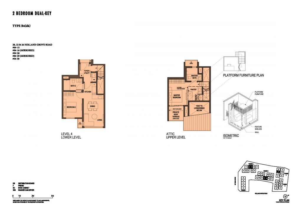Parksuites floor plan 1,098 sqft Type B4(dK)