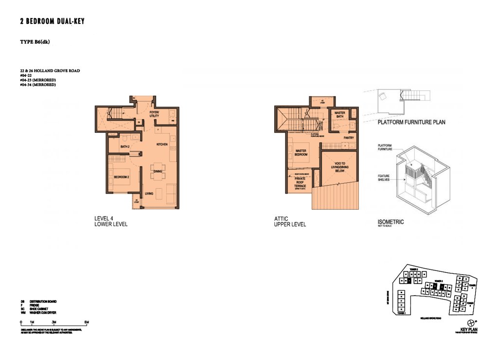 Parksuites floor plan 1,227 sqft Type B6(dk)