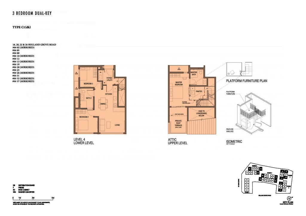 Parksuites floor plan 1,421 sqft Type C1(dk)