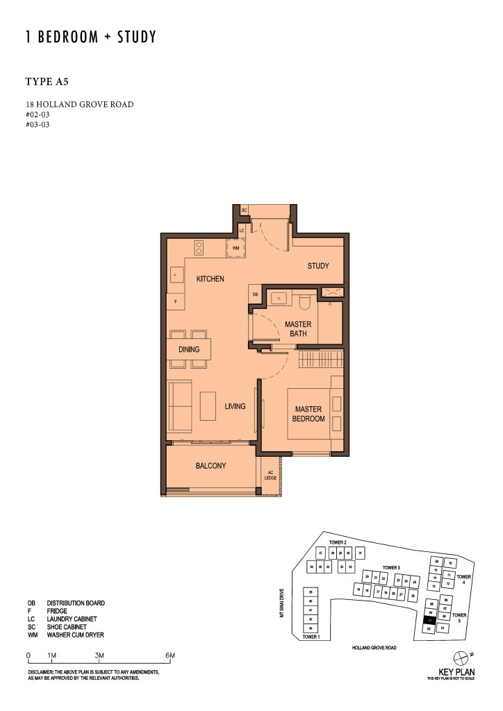 Parksuites floor plan 624 sqft Type A5
