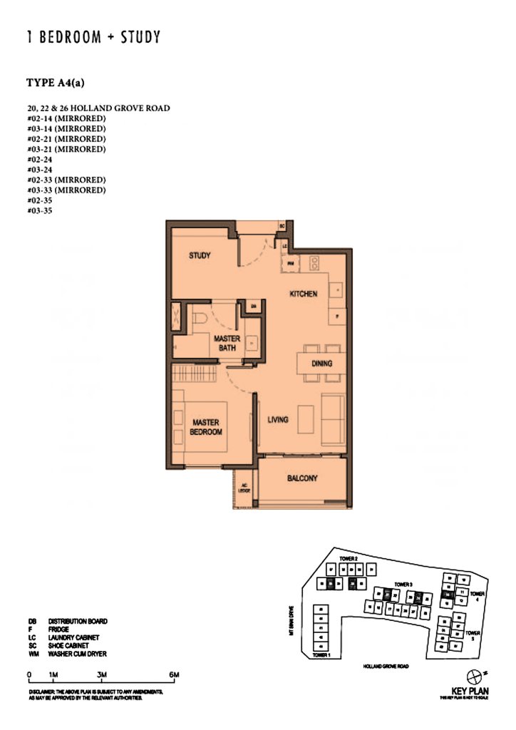 Parksuites floor plan 646 sqft Type A4(a)