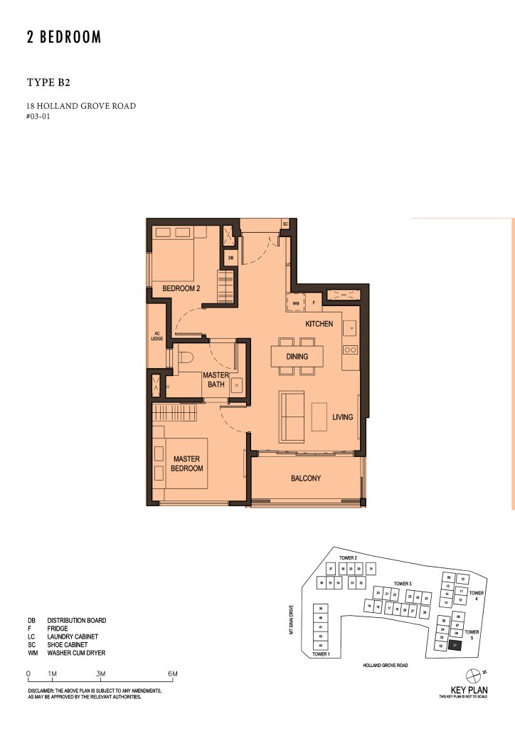 Parksuites floor plan 764 sqft Type B2