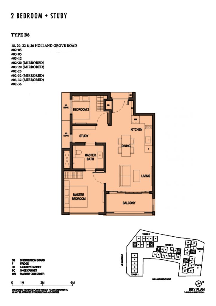 Parksuites floor plan 786 sqft Type B8