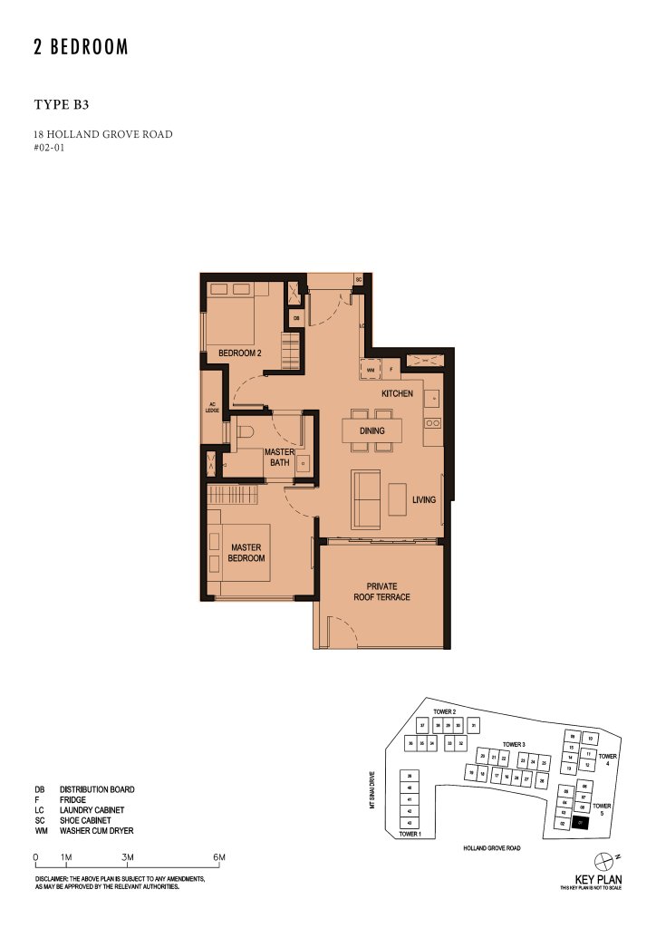Parksuites floor plan 829 sqft Type B3