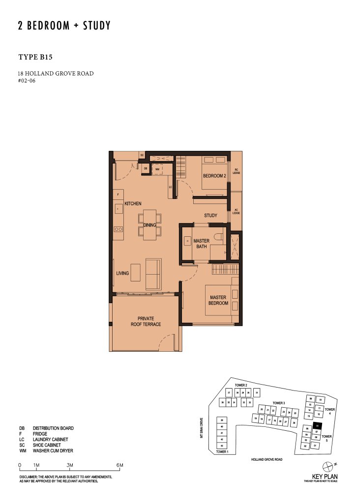 Parksuites floor plan 872 sqft Type B15