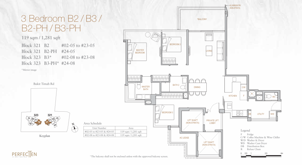 Perfect Ten floor plan 1,281 sqft Type B2