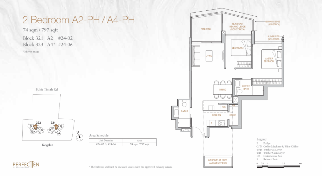 Perfect Ten floor plan 797 sqft Type A2