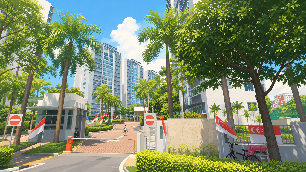 Rio Vista main entrance and guardhouse