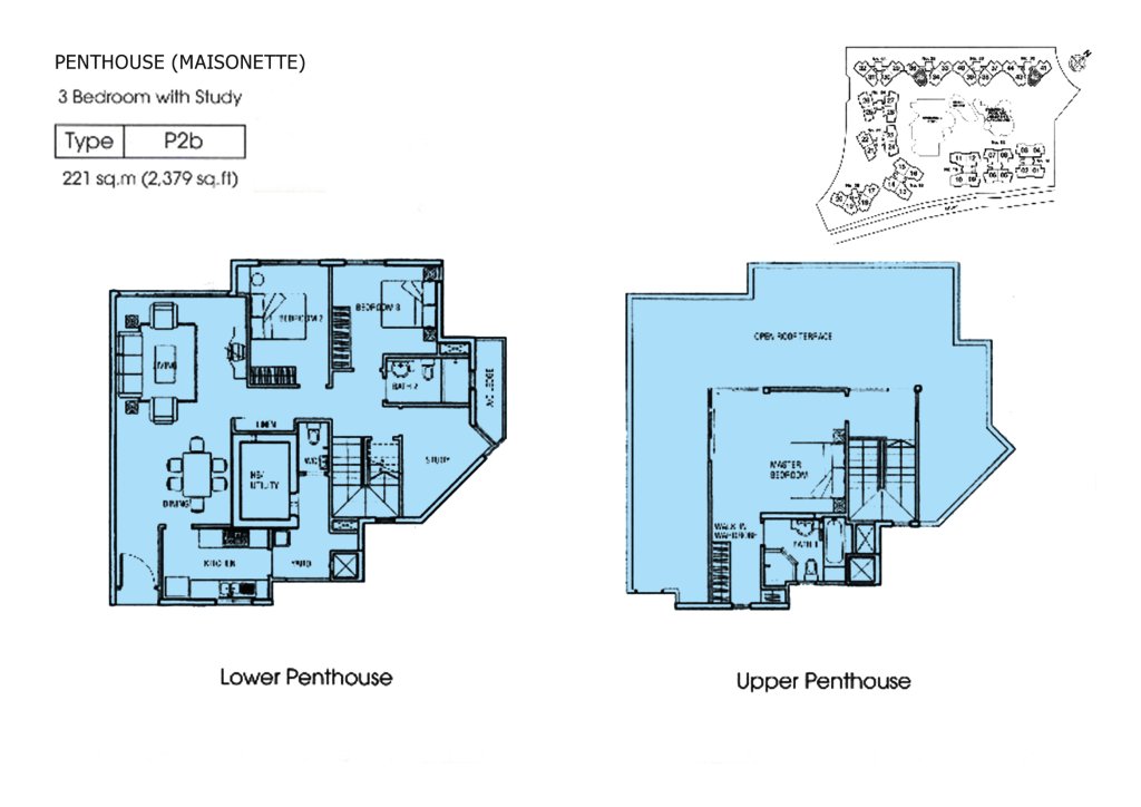Rio Vista floor plan Type P2b, 2379 sqft, Hougang, Singapore