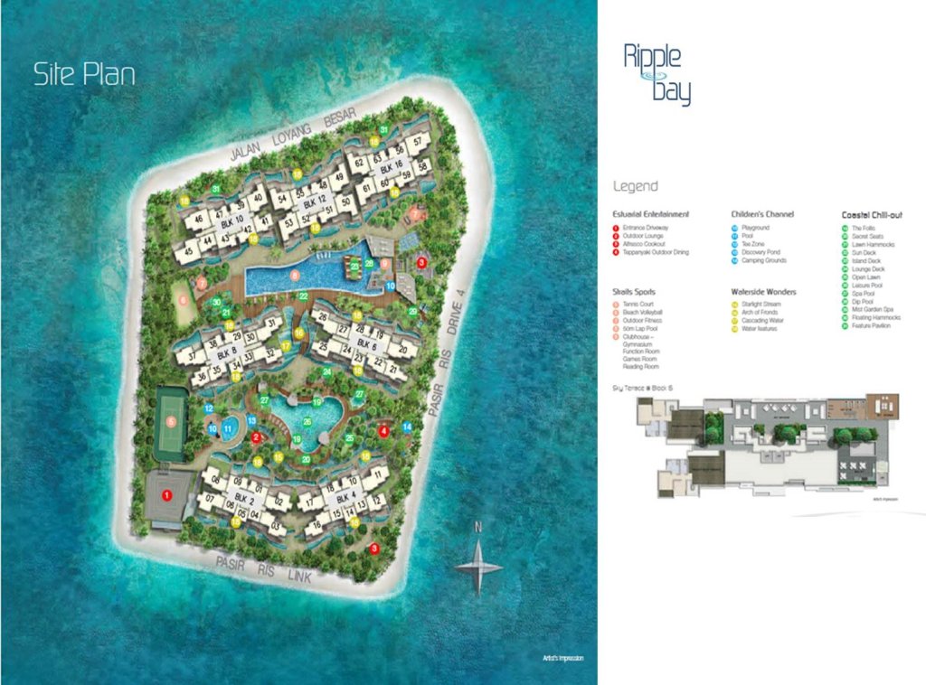 Ripple Bay site plan, Pasir Ris, Singapore