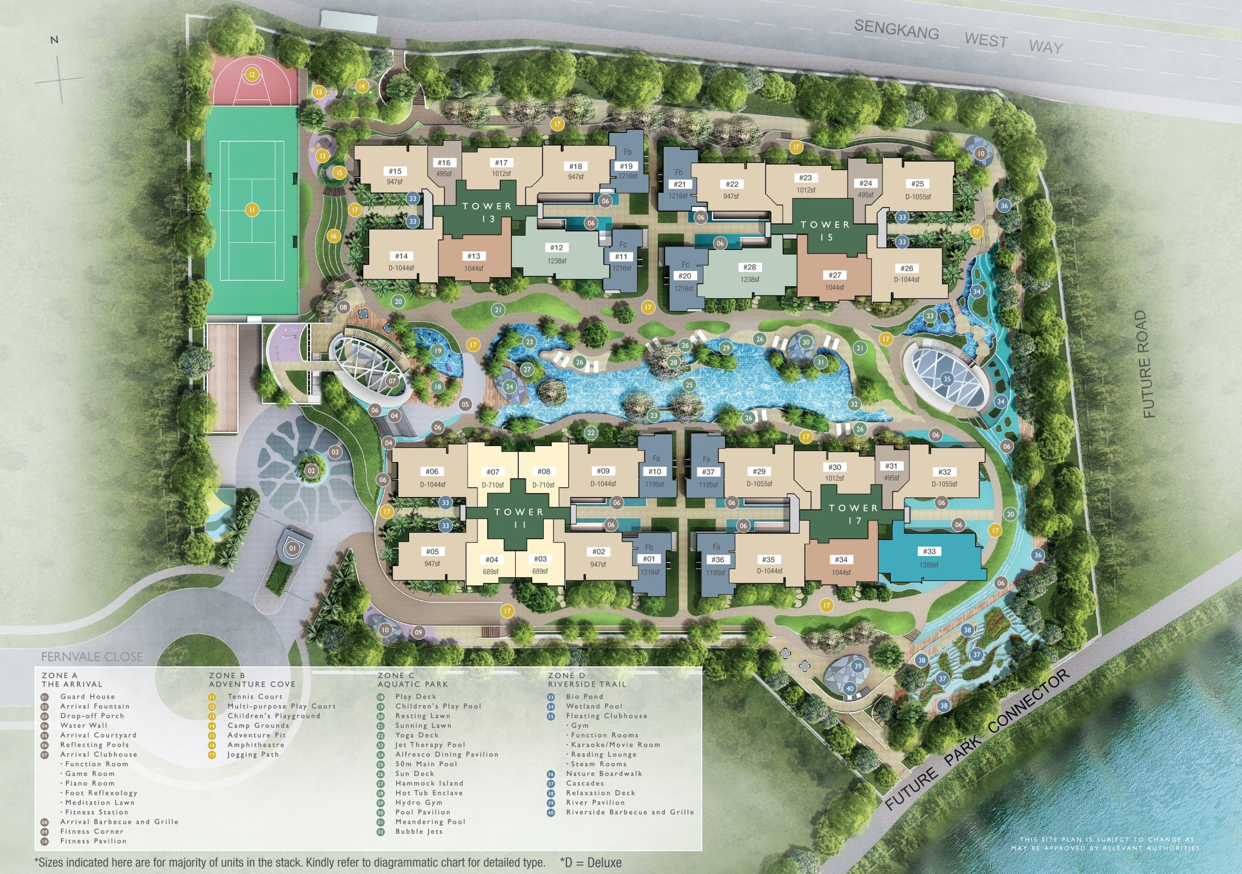 Riverbank at Fernvale site plan