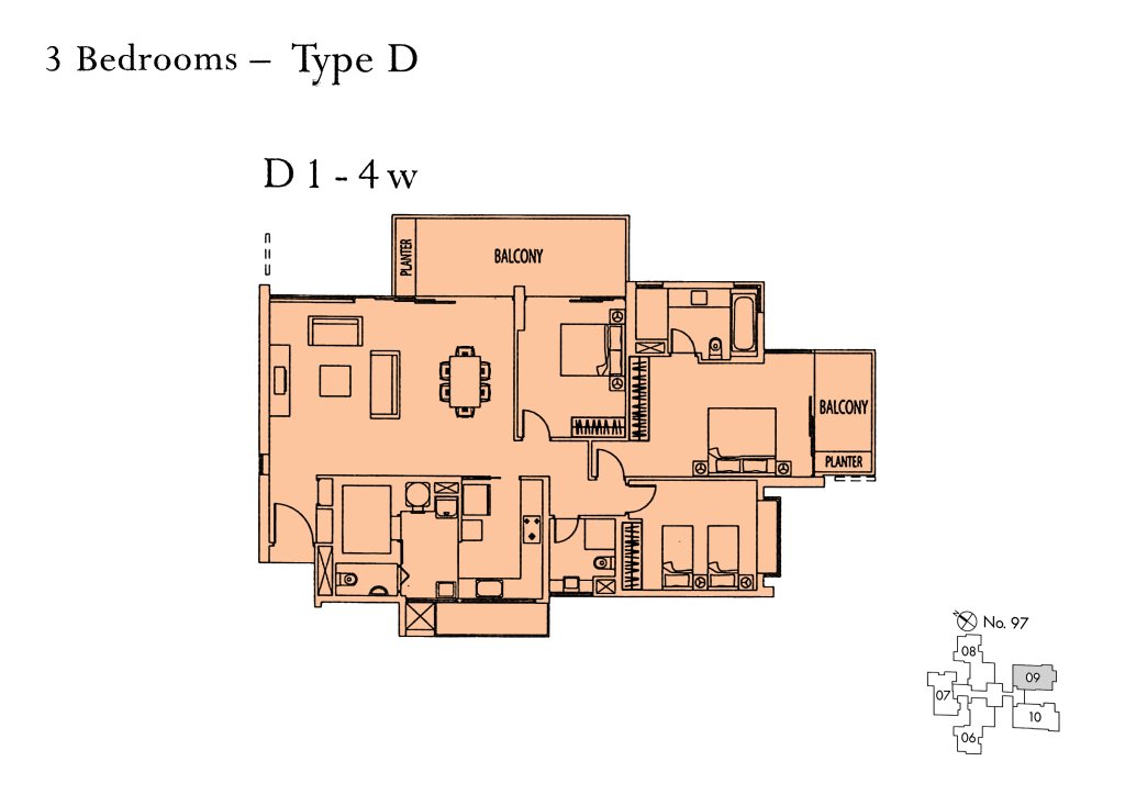 Rivergate floor plan 1,744 sqft Type D1-4