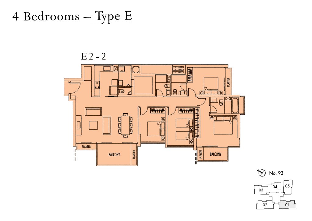 Rivergate floor plan 1,776 sqft Type E2-2