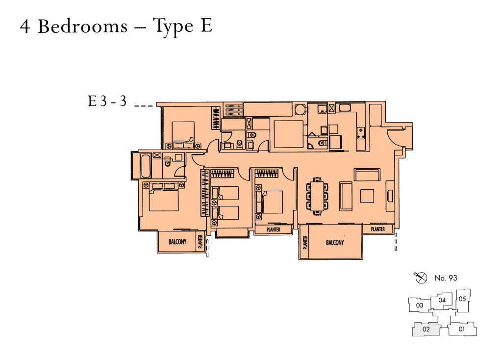 Rivergate floor plan 1,787 sqft Type E3-3