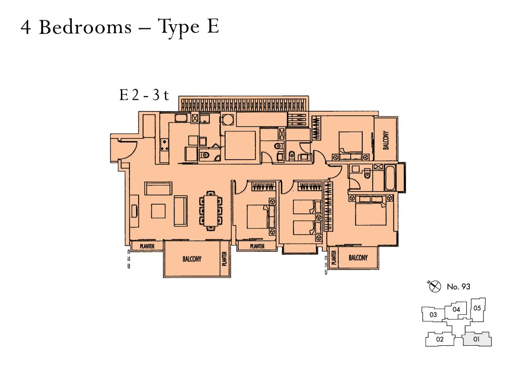 Rivergate floor plan 1,841 sqft Type E2-3
