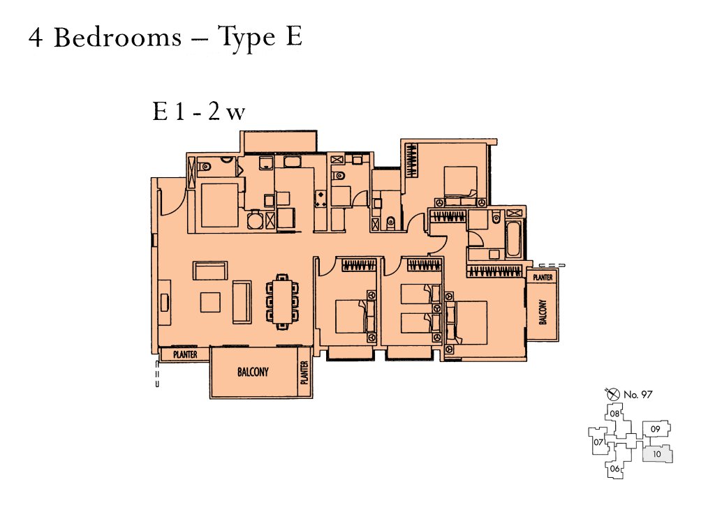 Rivergate floor plan 1,894 sqft Type E1-2