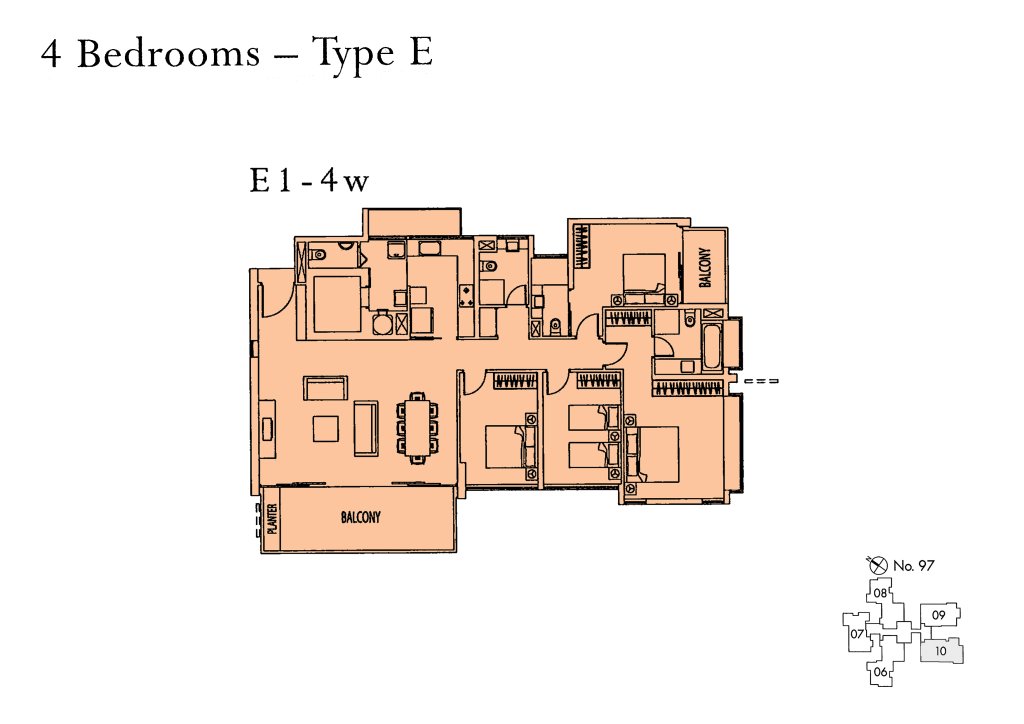 Rivergate floor plan 1,938 sqft Type E1-4