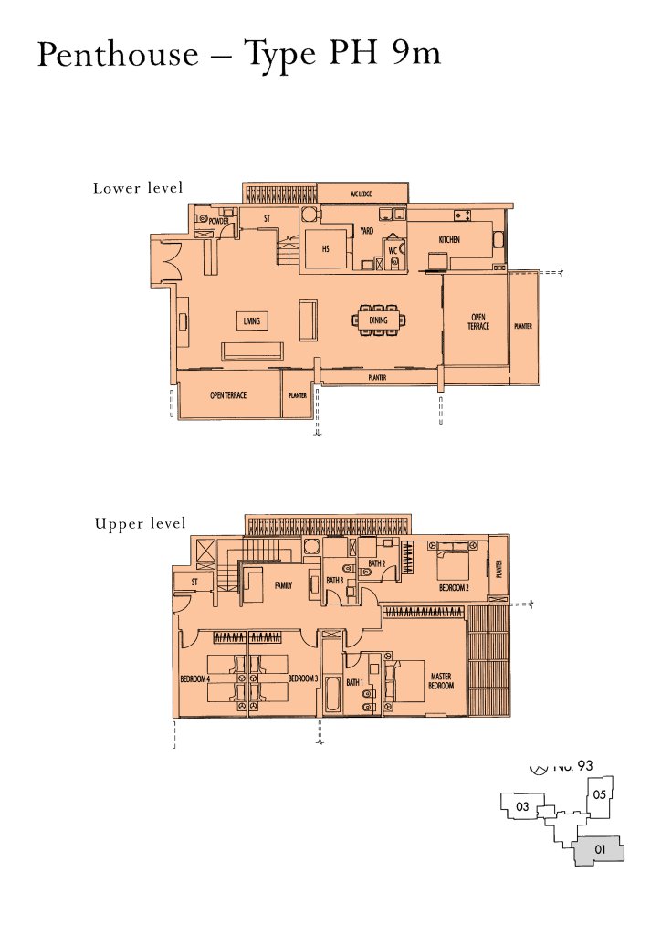 Rivergate penthouse floor plan 3,143 sqft