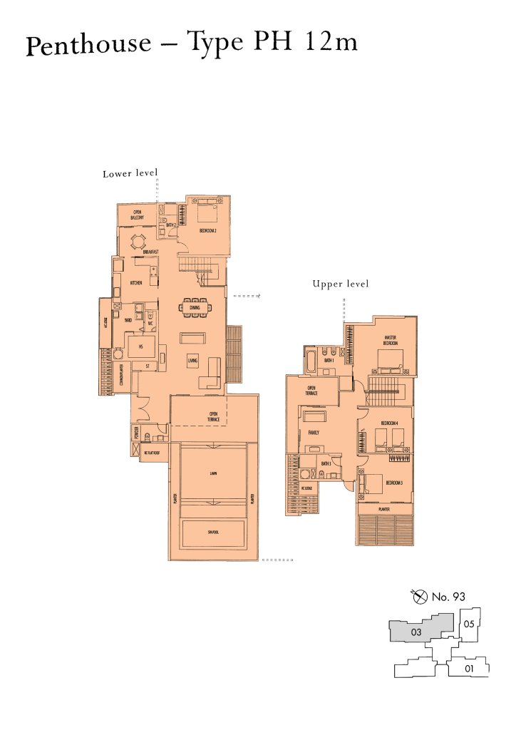 Rivergate penthouse floor plan 3,918 sqft