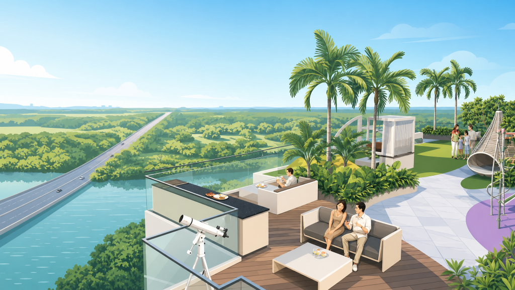 Riversails deck overlooking Sungei Serangoon