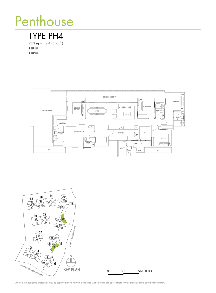 Riversails floor plan Type PH4, 2475 sqft, Hougang, Singapore