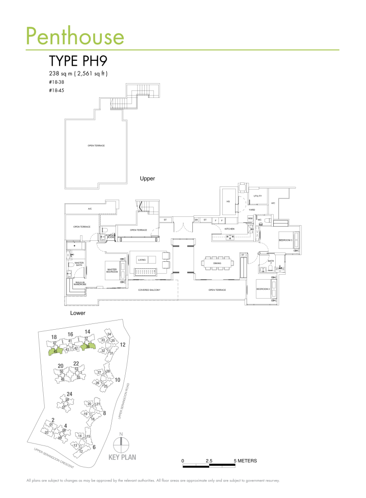 Riversails floor plan Type PH9, 2561 sqft, Hougang, Singapore
