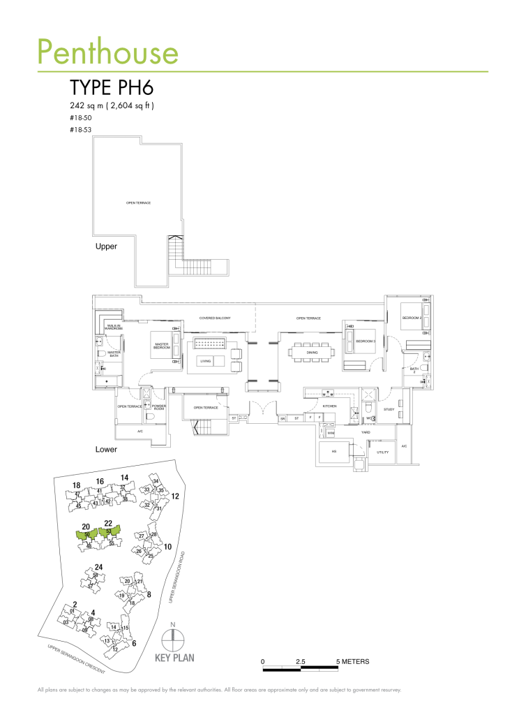 Riversails floor plan Type PH6, 2604 sqft, Hougang, Singapore