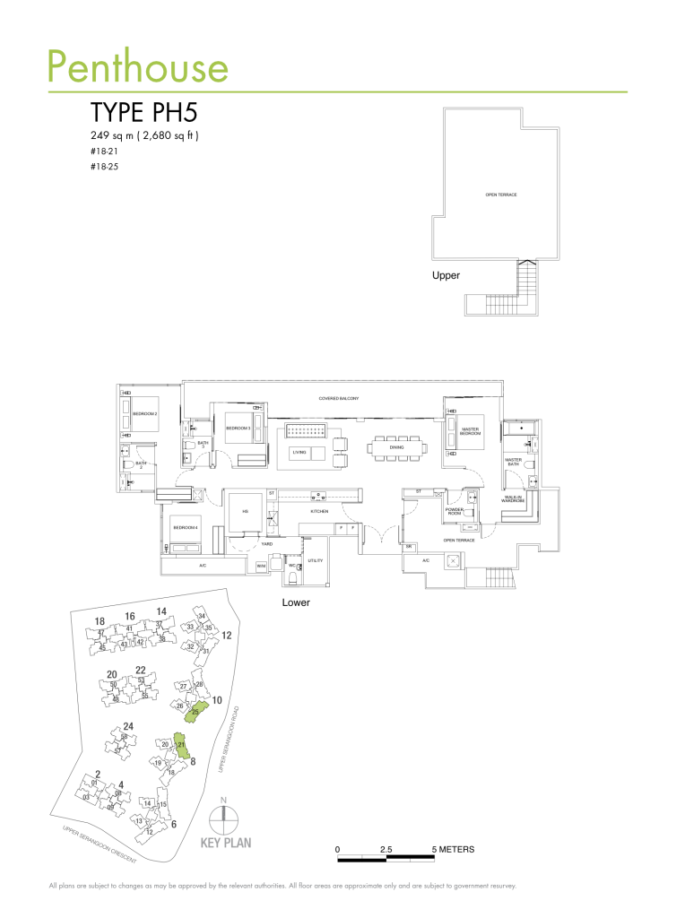 Riversails floor plan Type PH5, 2680 sqft, Hougang, Singapore