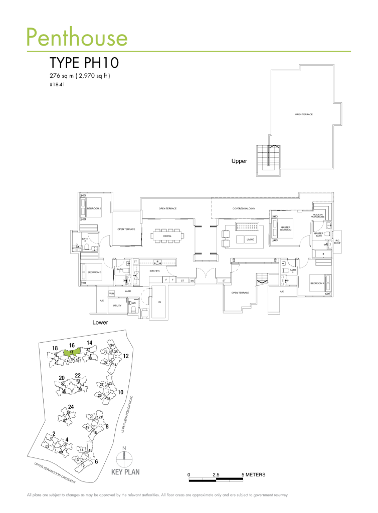 Riversails floor plan Type PH10, 2970 sqft, Hougang, Singapore