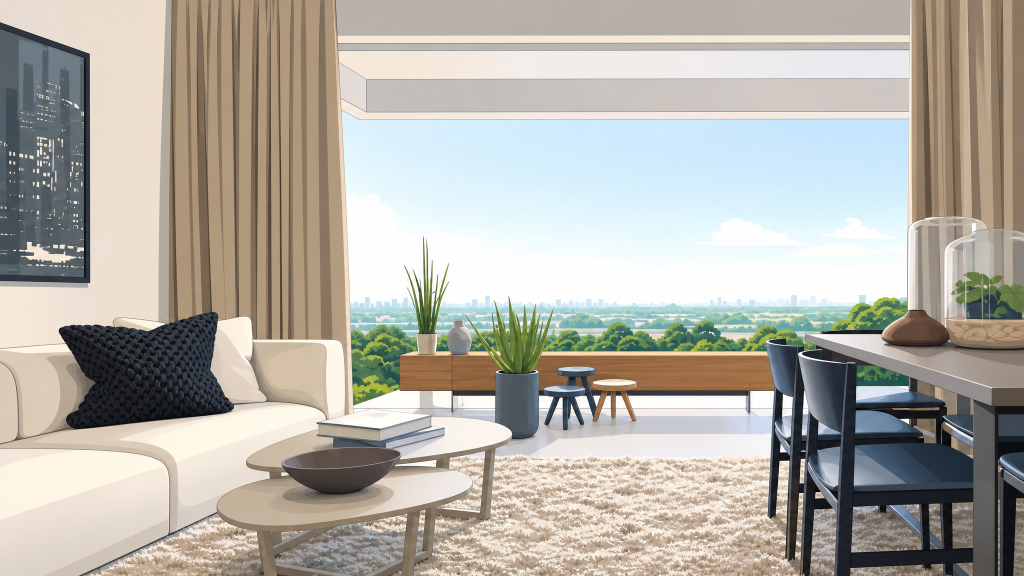 Riversails living room interior