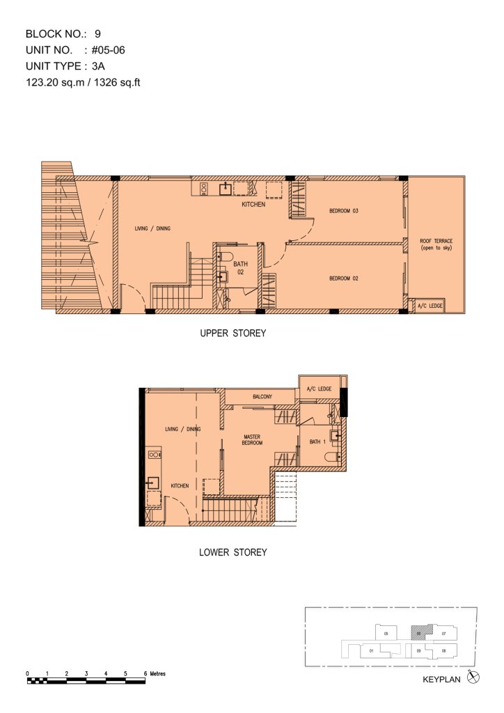 Roots @ Transit floor plan 1,324 sqft Type 3A