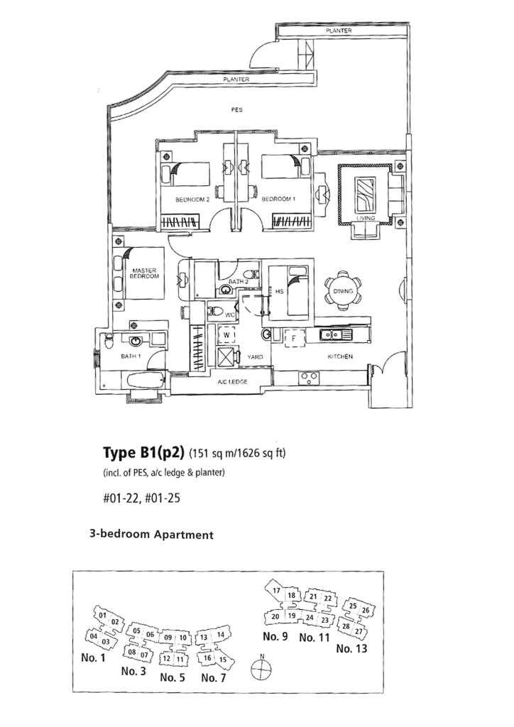 Rosewood floor plan 1,626 sqft Type B1(p2)