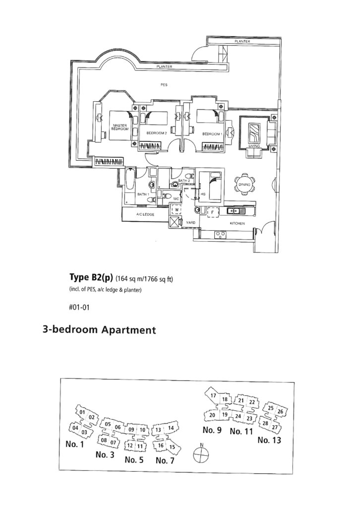 Rosewood floor plan 1,766 sqft Type B2(p)