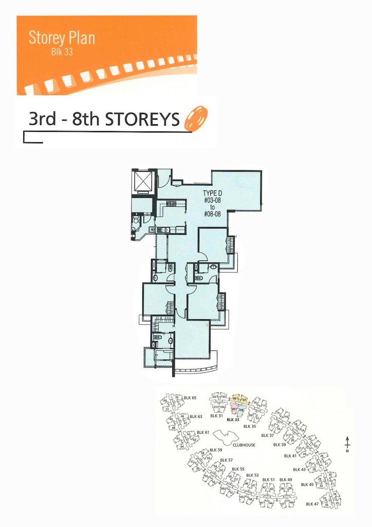 Savannah Condopark floor plan, 1,453 sqft, Type D 0+1