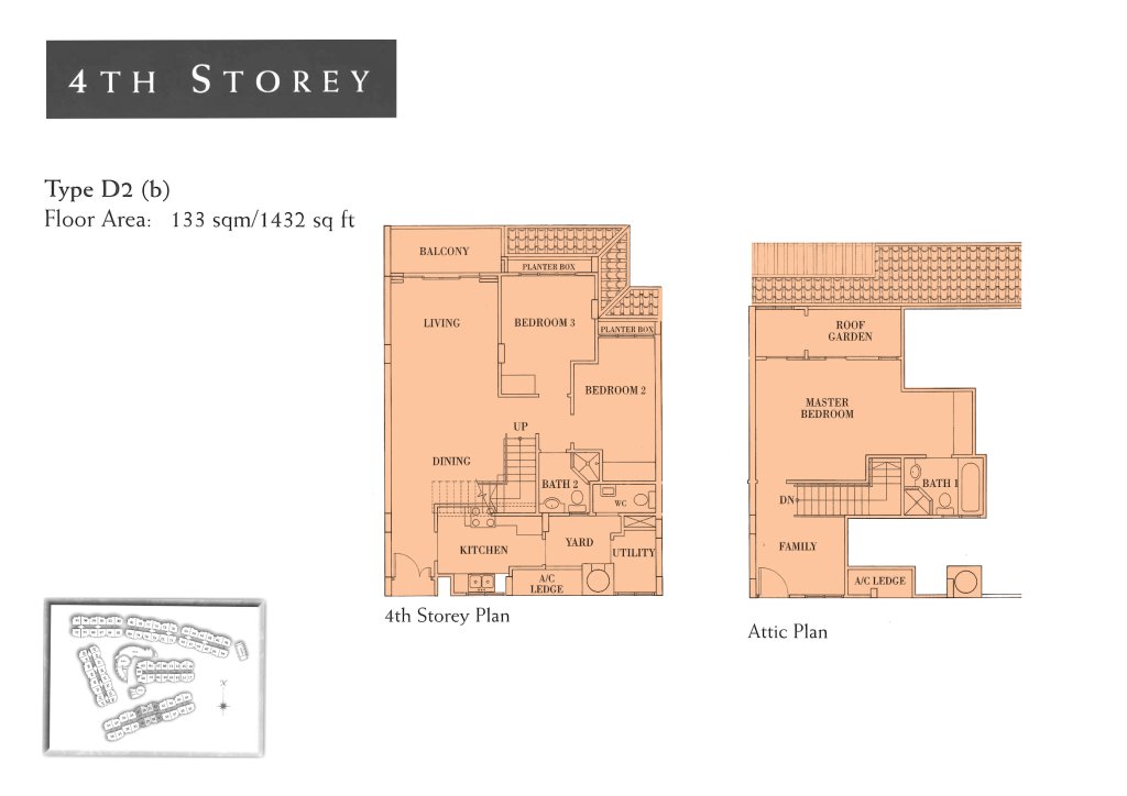 Seletar Springs Condominium floor plan 1,496 sqft Type D2(b)-4th