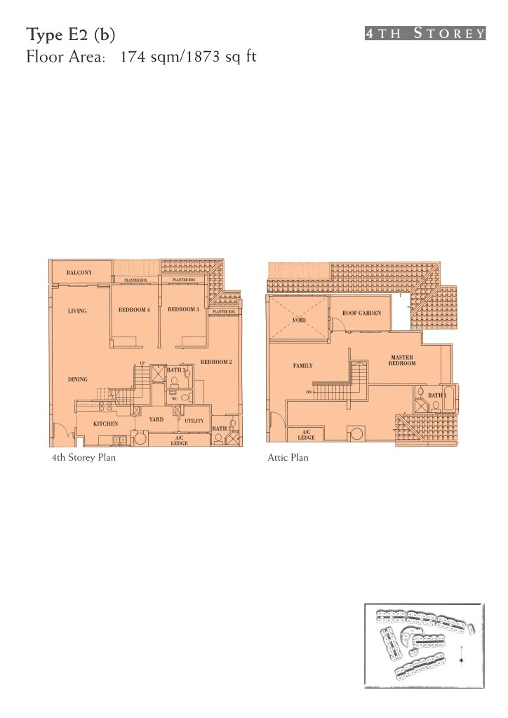Seletar Springs Condominium floor plan 2,067 sqft Type E2 (b) 4th