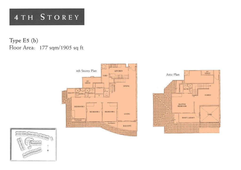Seletar Springs Condominium floor plan 2,110 sqft Type E5(b)-4th