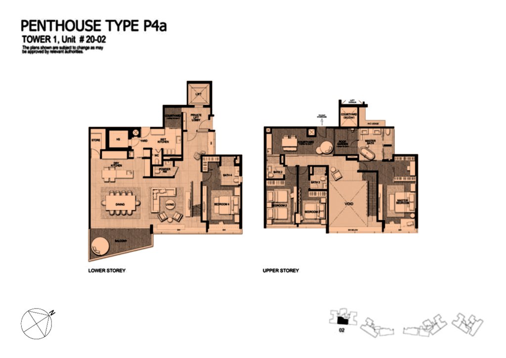 Silversea floor plan Type P4a, 3617 sqft, Marine Parade, Singapore