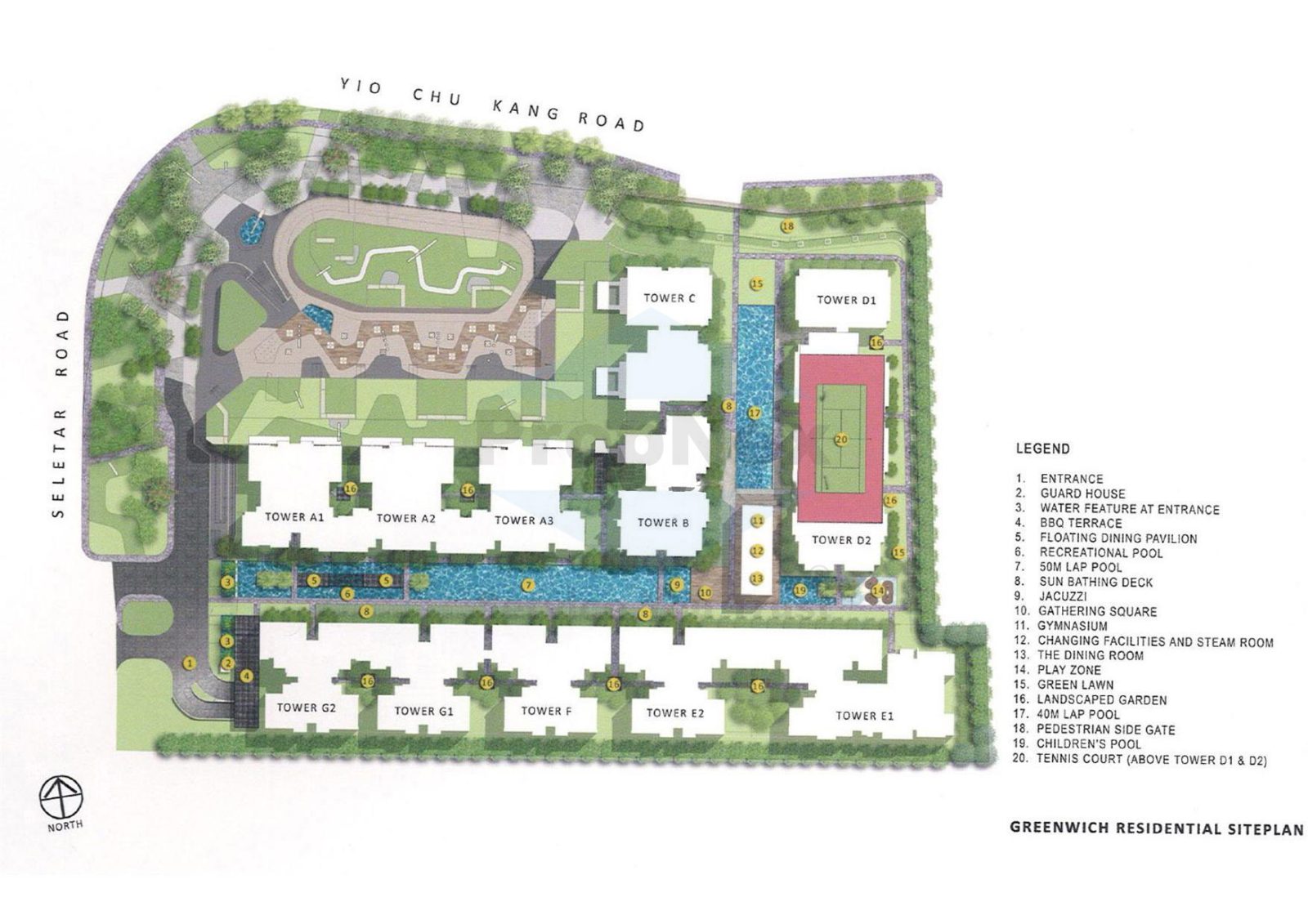 The Greenwich site plan