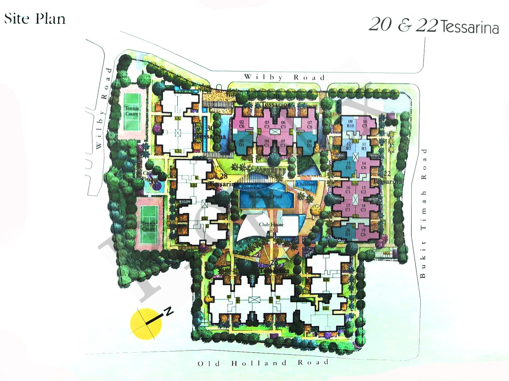 The Tessarina site plan
