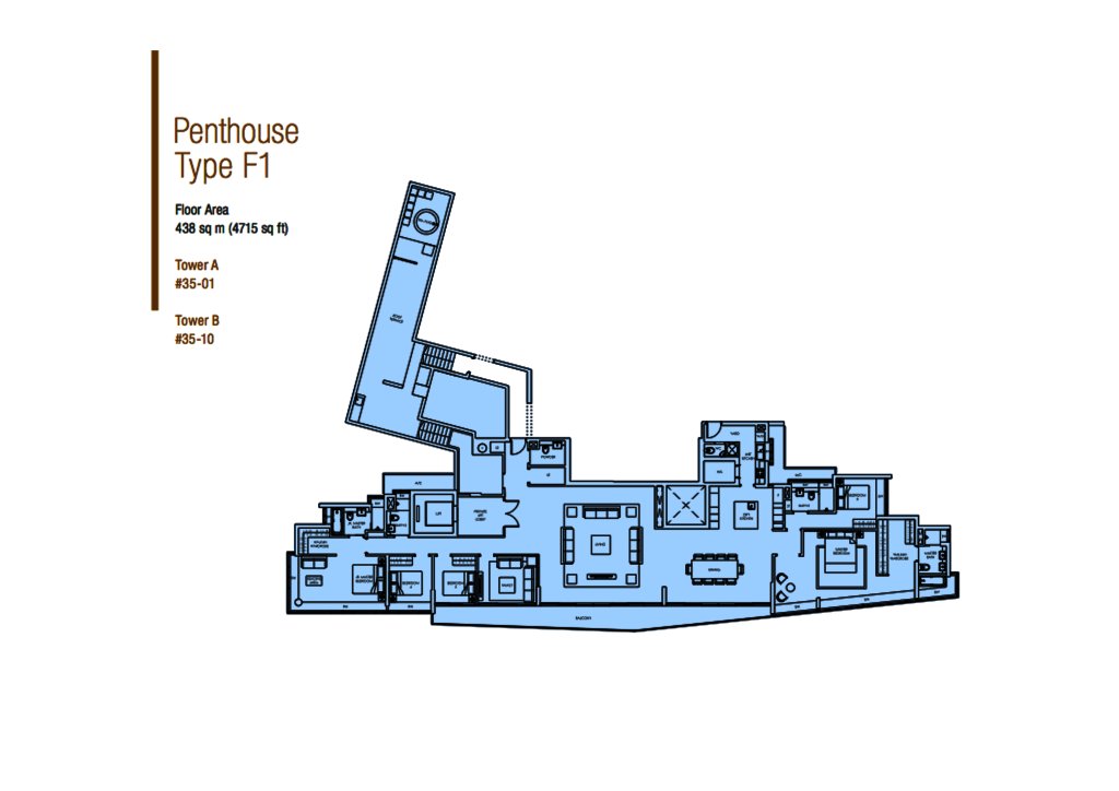 Soleil @ Sinaran penthouse floor plan 4,715 sqft