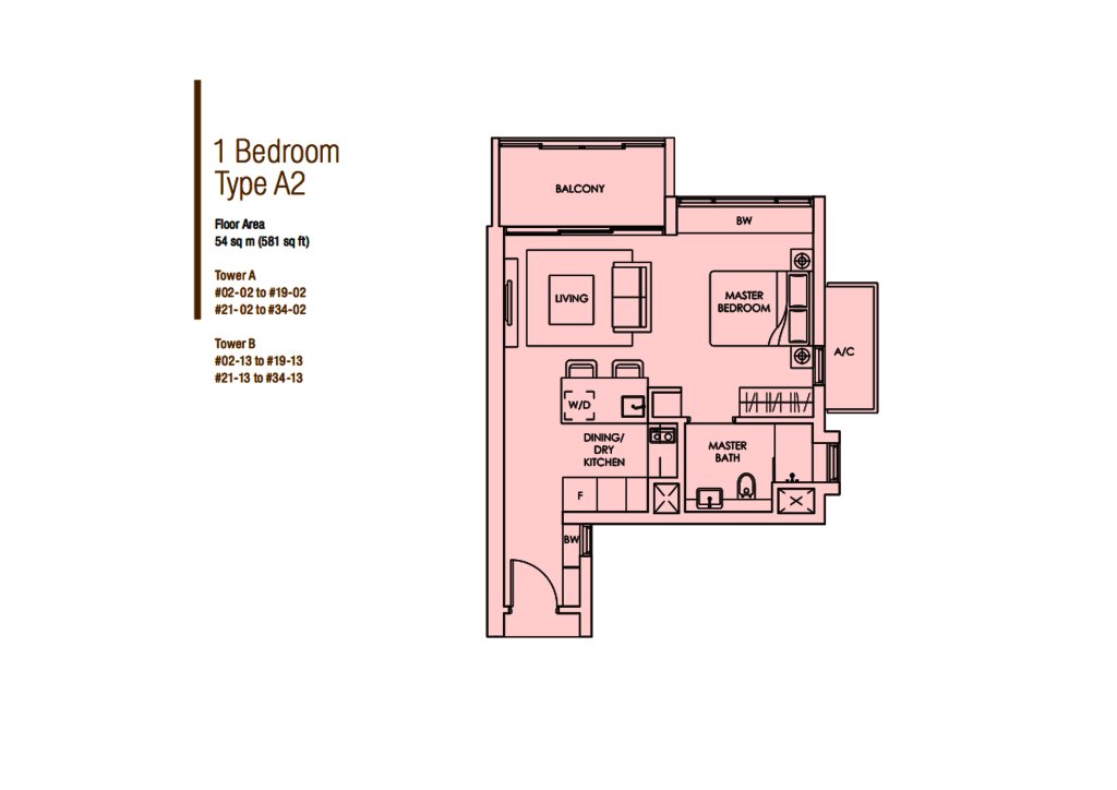 Soleil @ Sinaran floor plan 581 sqft Type A2